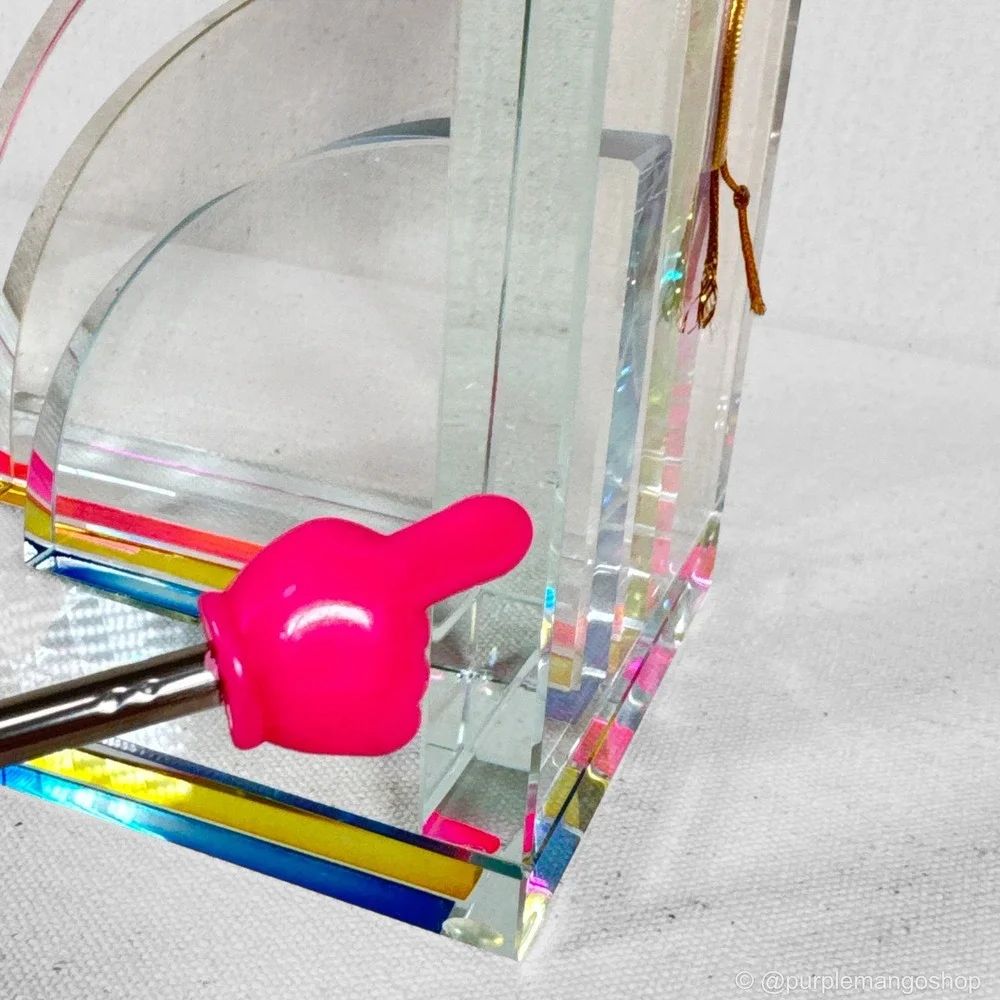 NWOT MAX STUDIO Single Glass Rainbow Bookend Modern Sculptural Decor‎ | *READ*